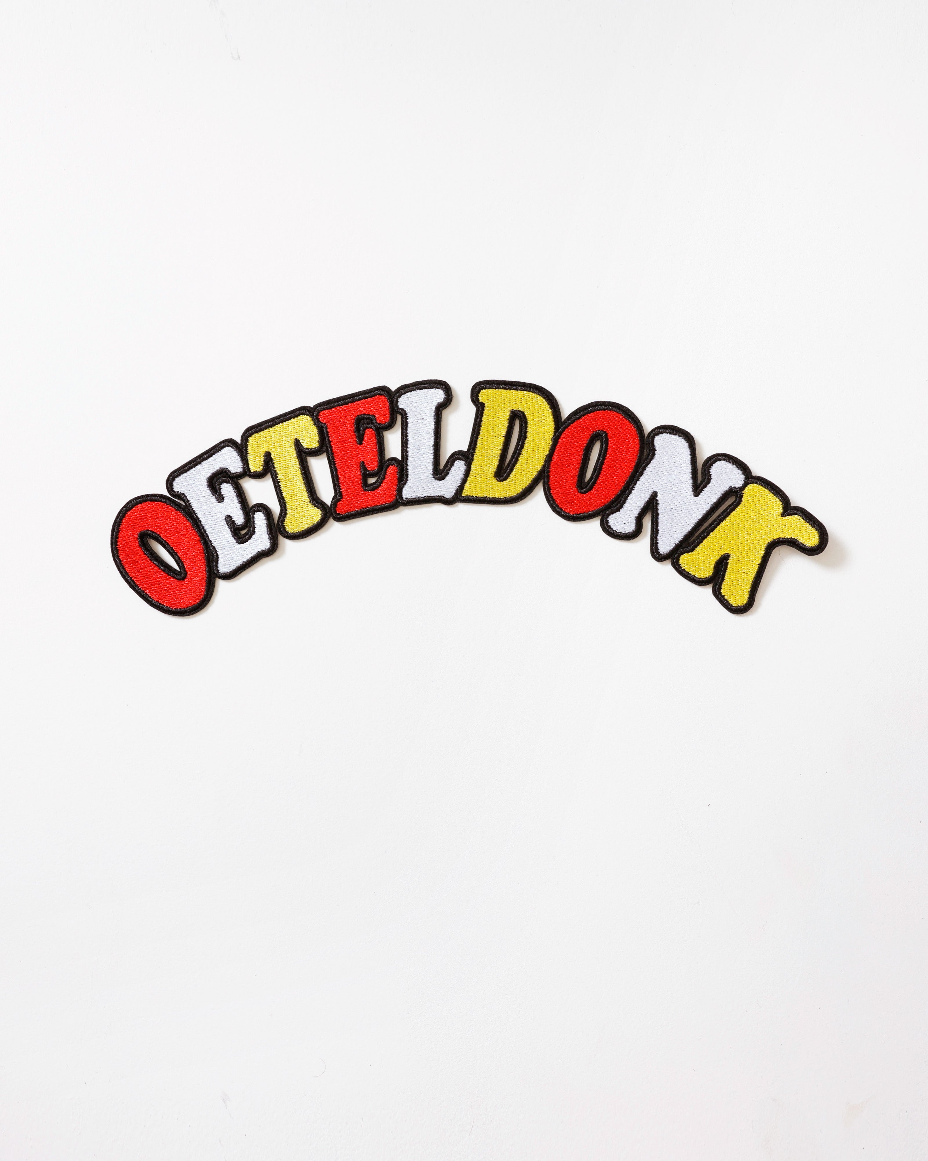 Oeteldonks Rugembleem i Rood Wit Geel - Boog boven