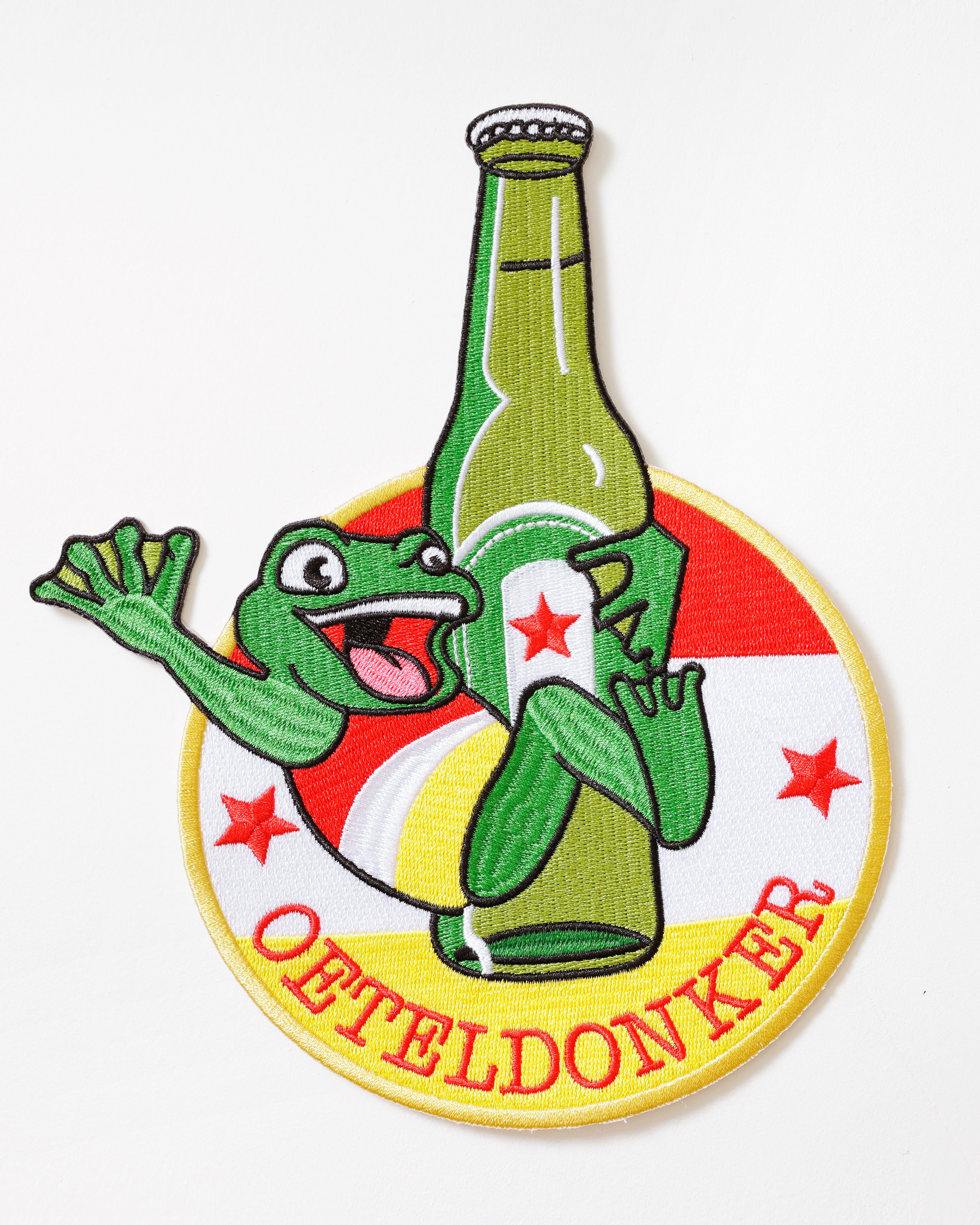 Oeteldonks Rugembleem Bierfles Kikker