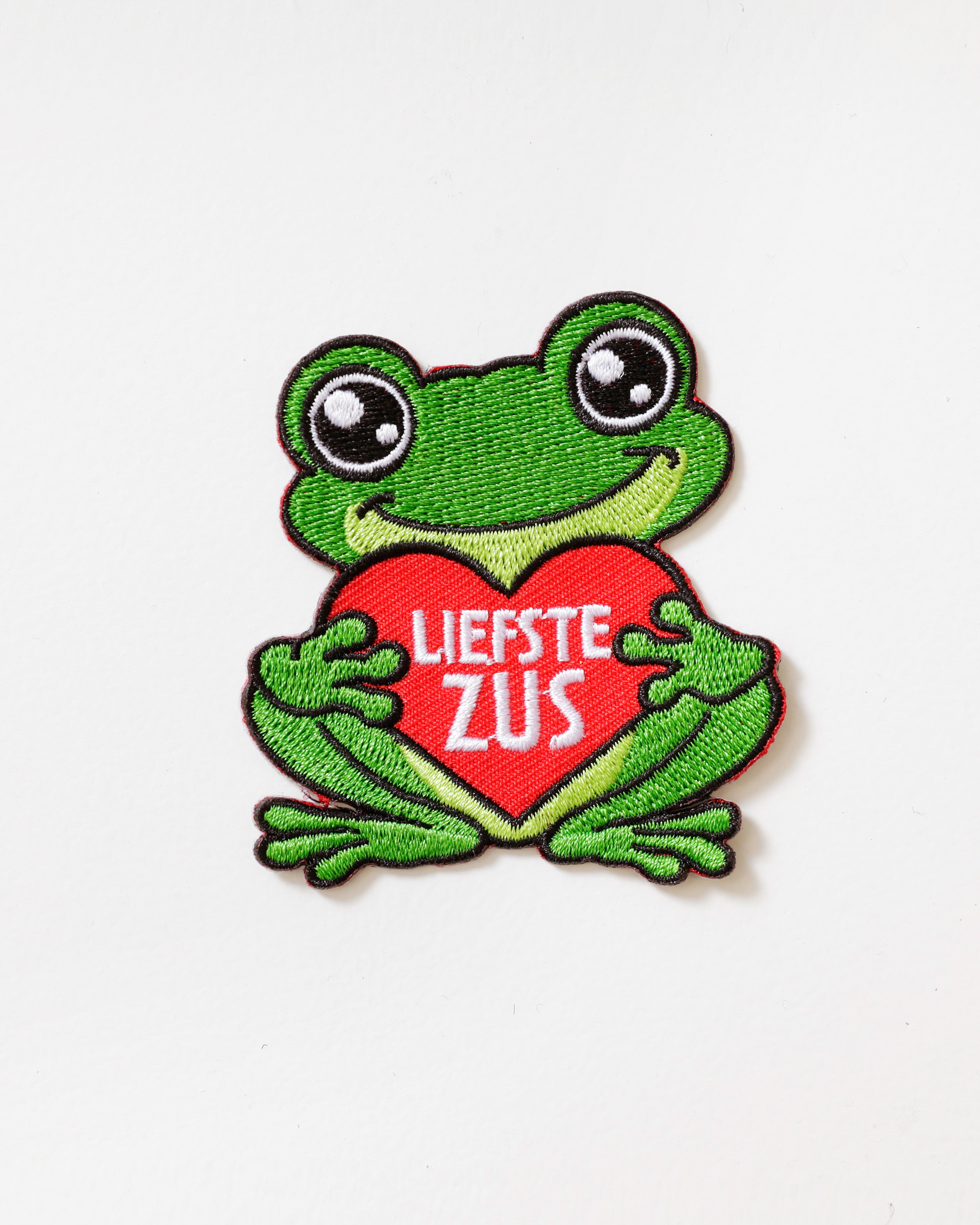 Oeteldonks Embleem Kikker met hart Liefste Zus