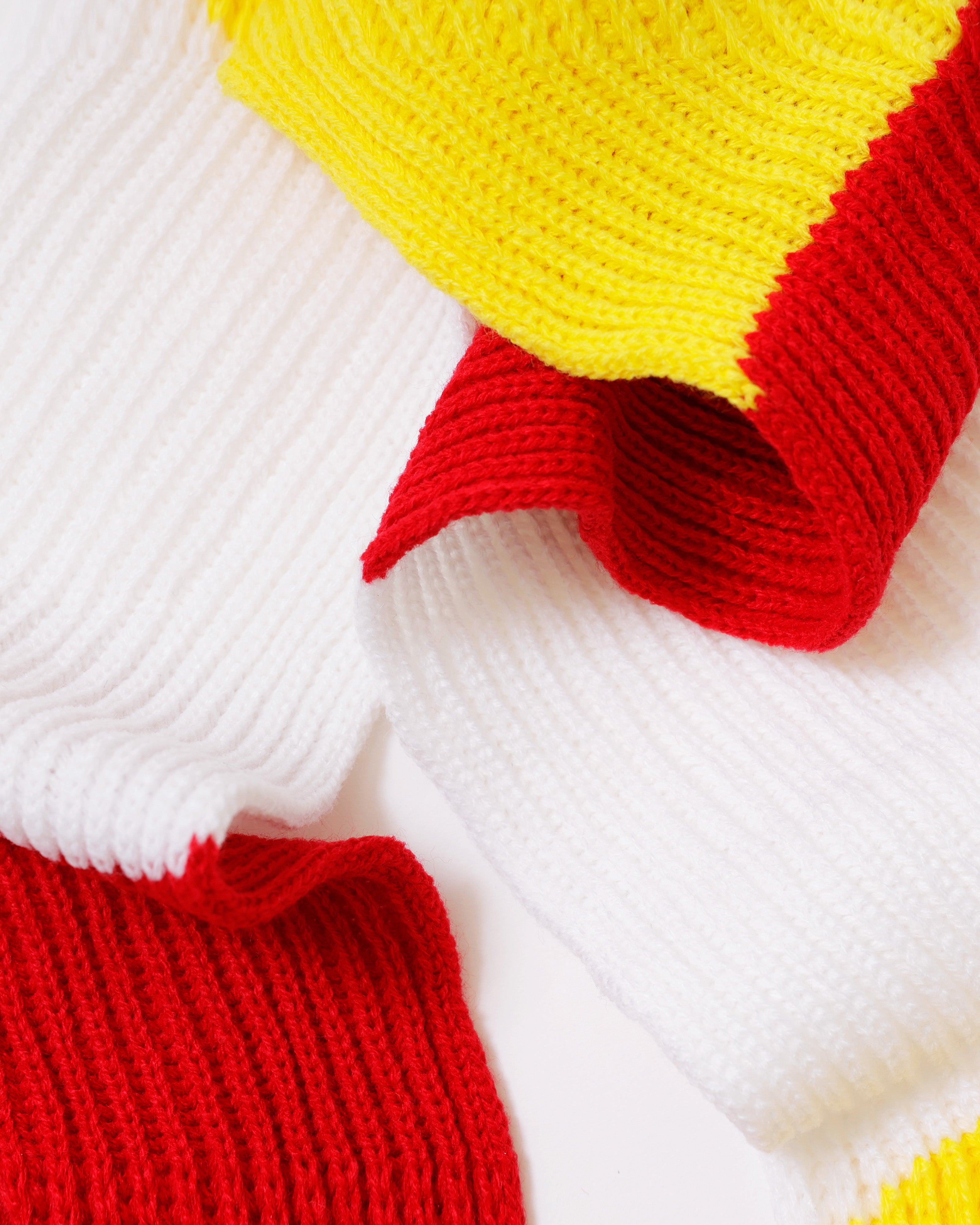 Kindersjaal rood wit geel – 110 cm