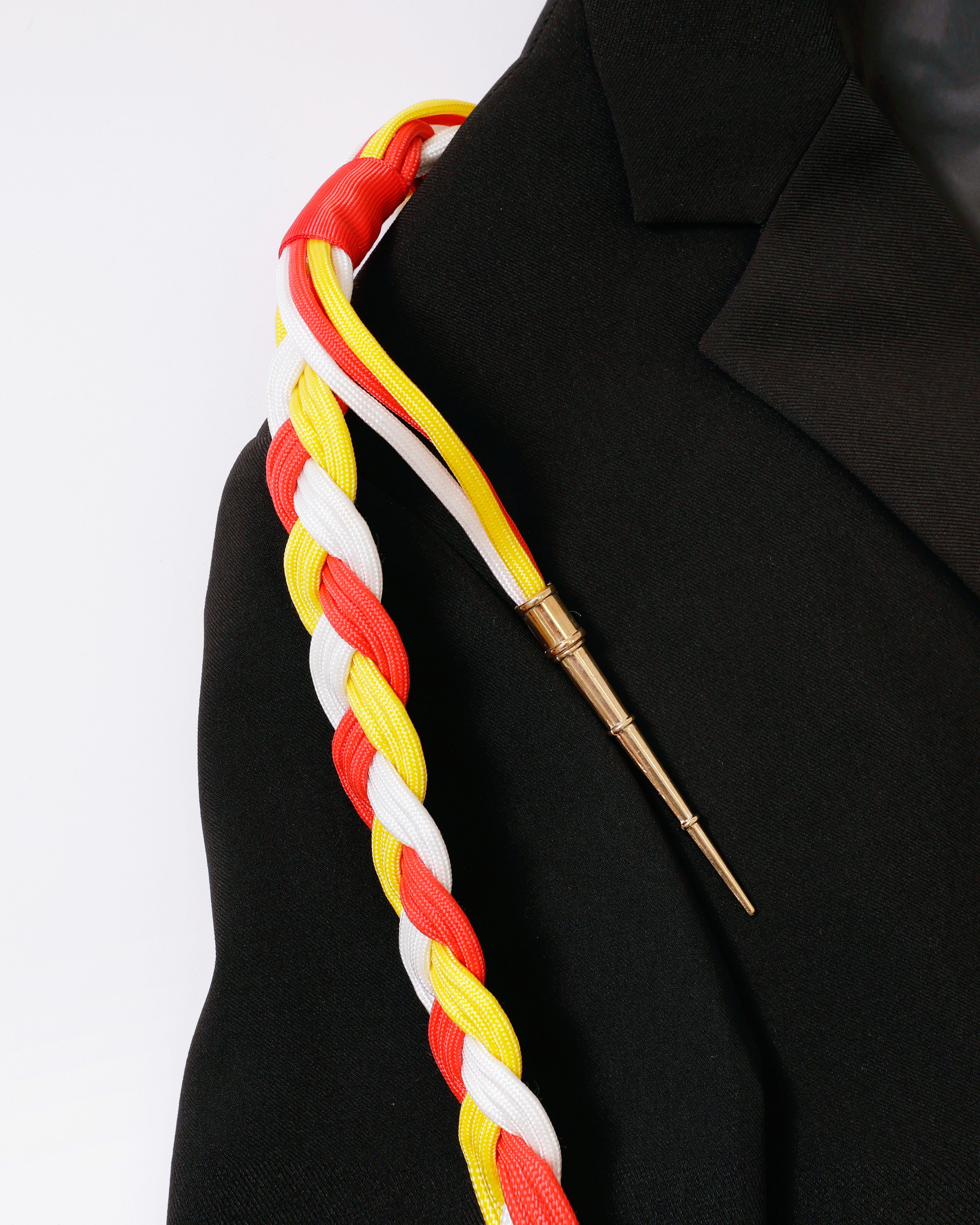 Gevlochten Erekoord in Rood Wit Geel