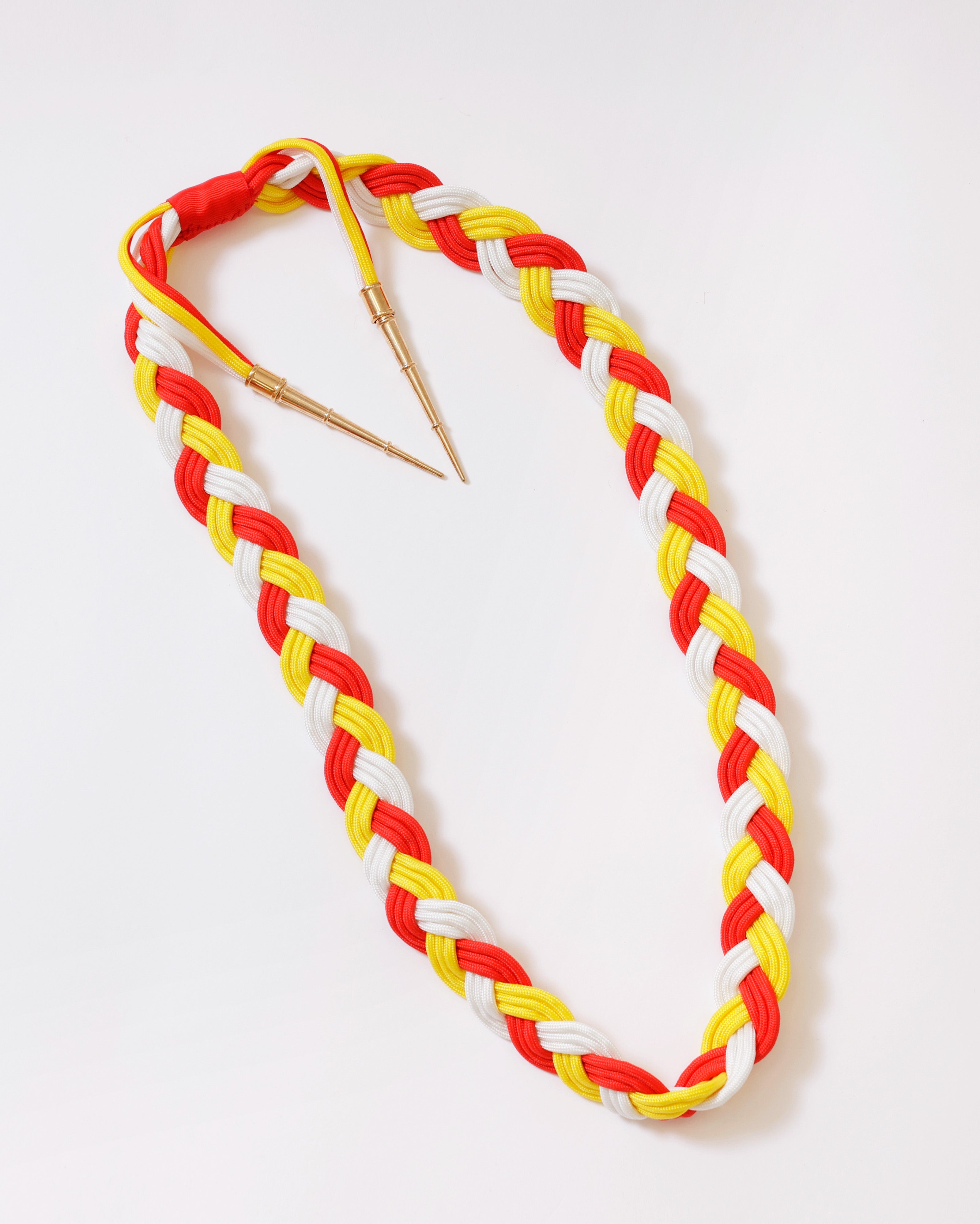 Gevlochten Erekoord in Rood Wit Geel