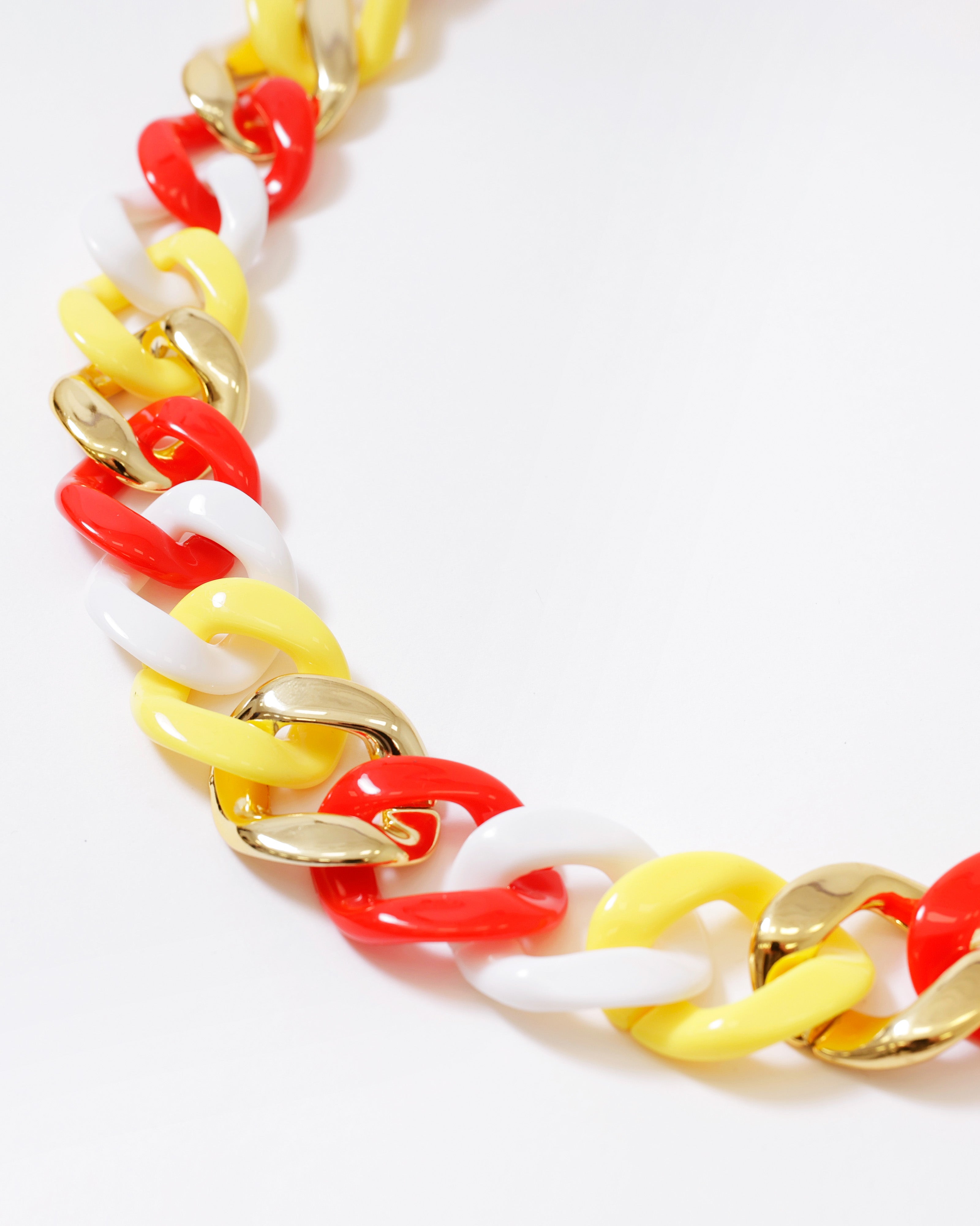 Oeteldonkse Schakelketting Rood Wit Geel met Gouden accenten