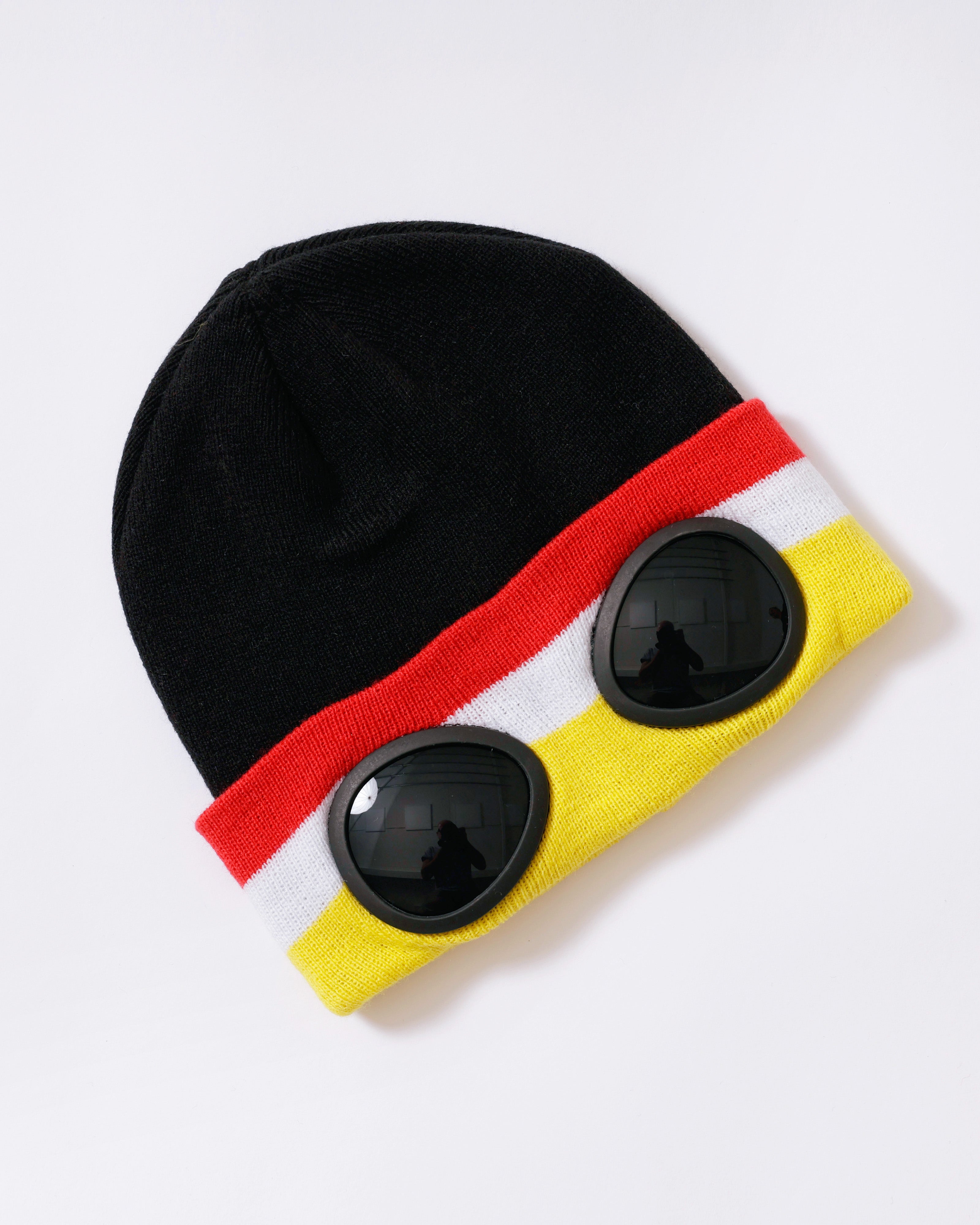 Goggle Beanie Rood Wit Geel – Inspired