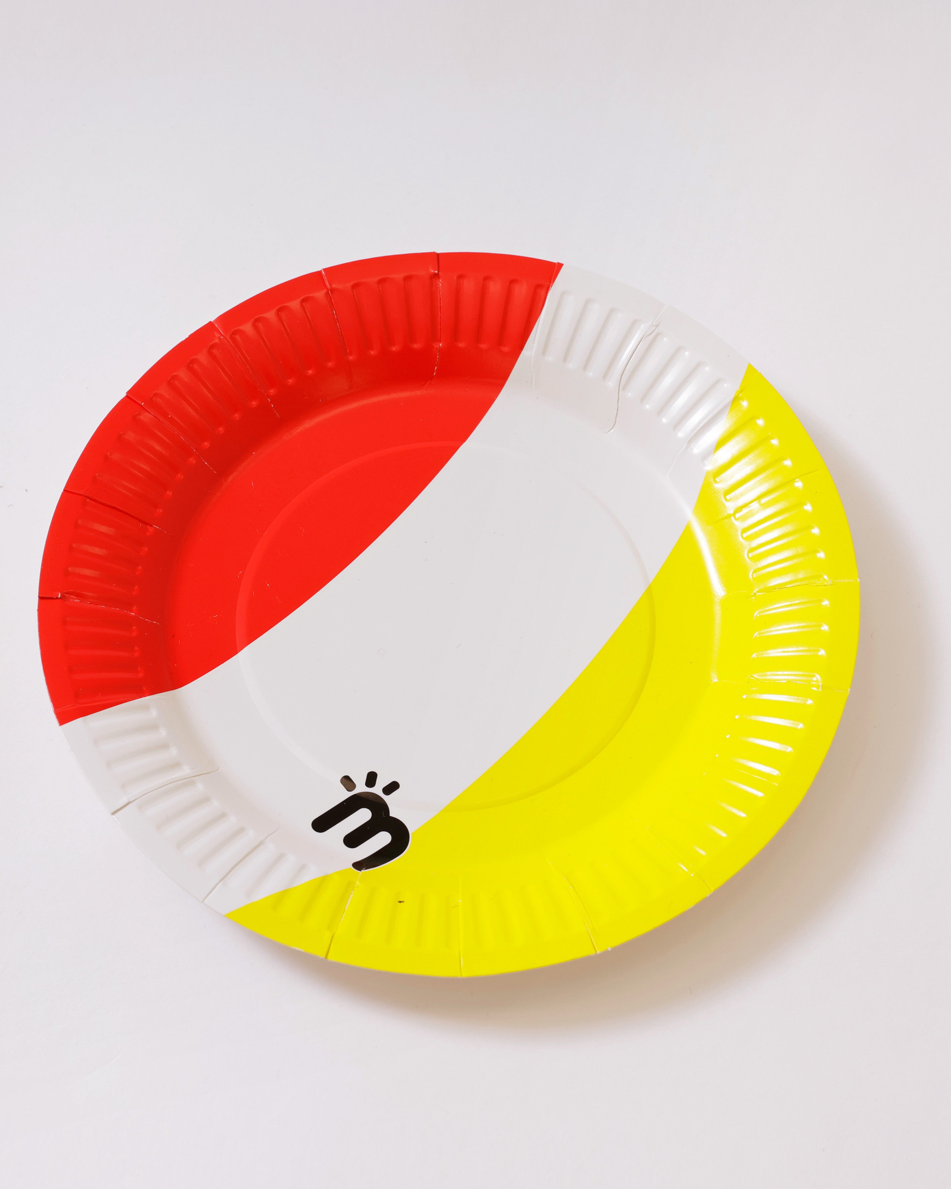 Papieren Bordjes Rood Wit Geel – Set van 8
