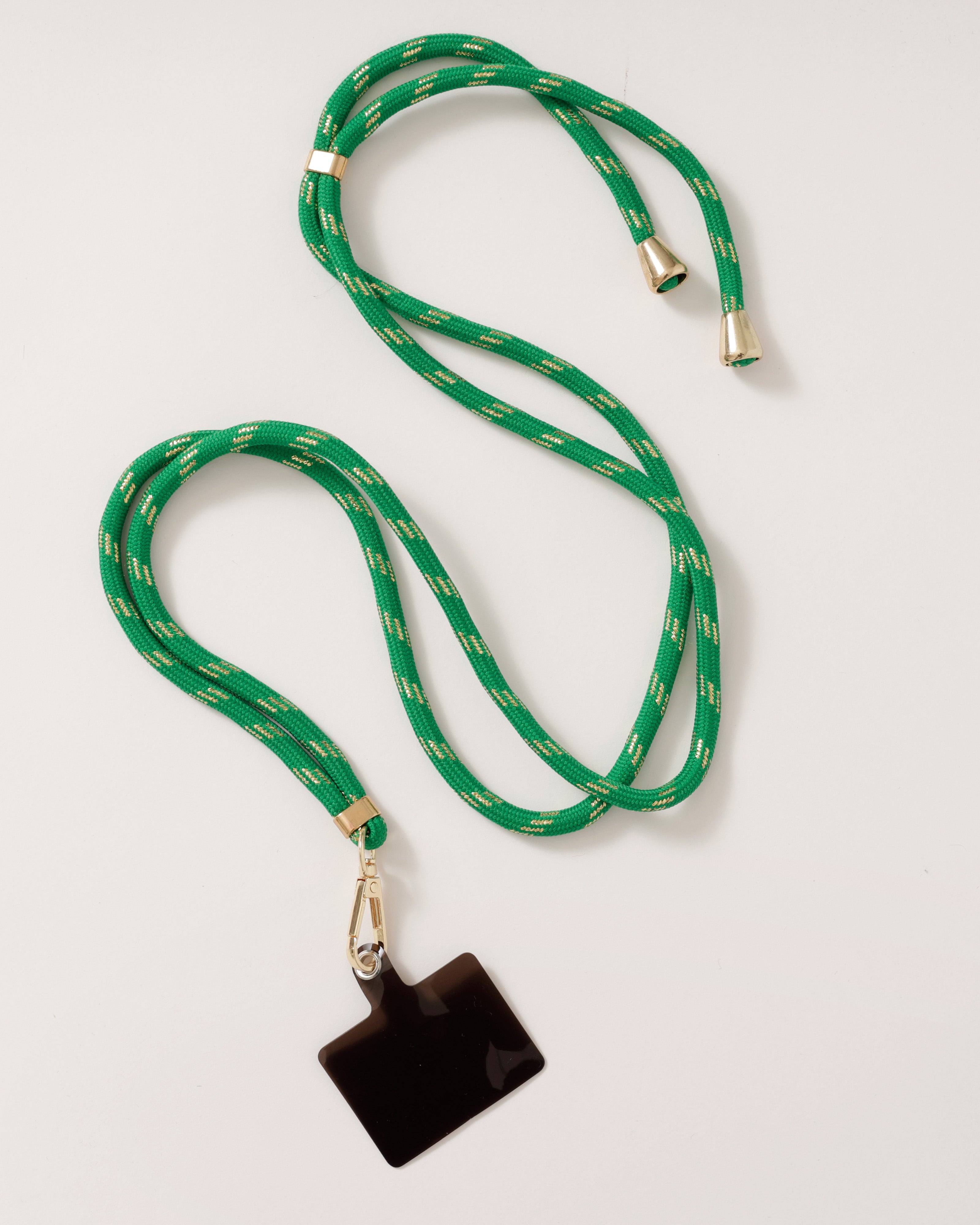 Telefoonkoord Groen met Goud – Verstelbaar telefoon koord