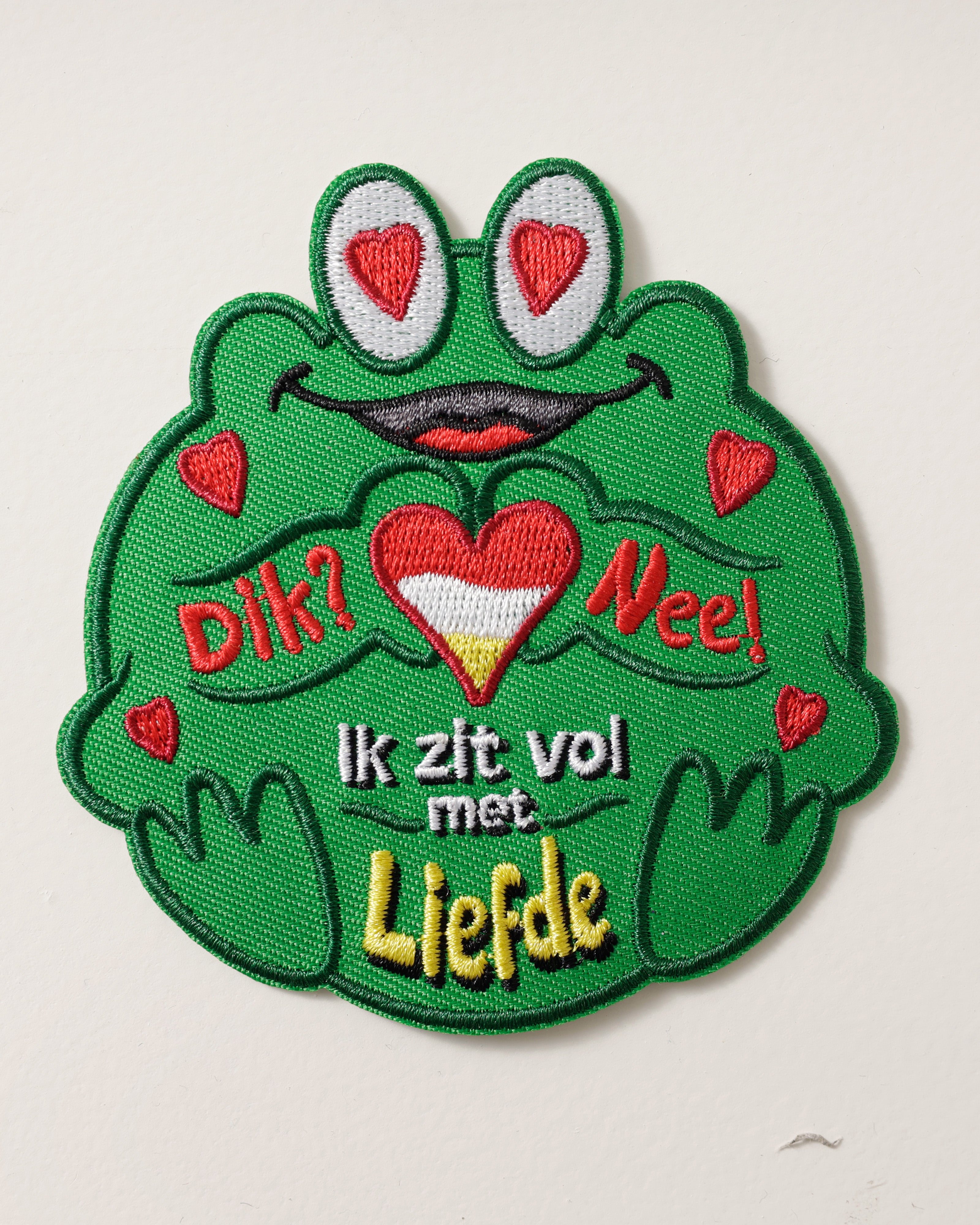 Oeteldonks embleem kikker Ik zit vol met liefde