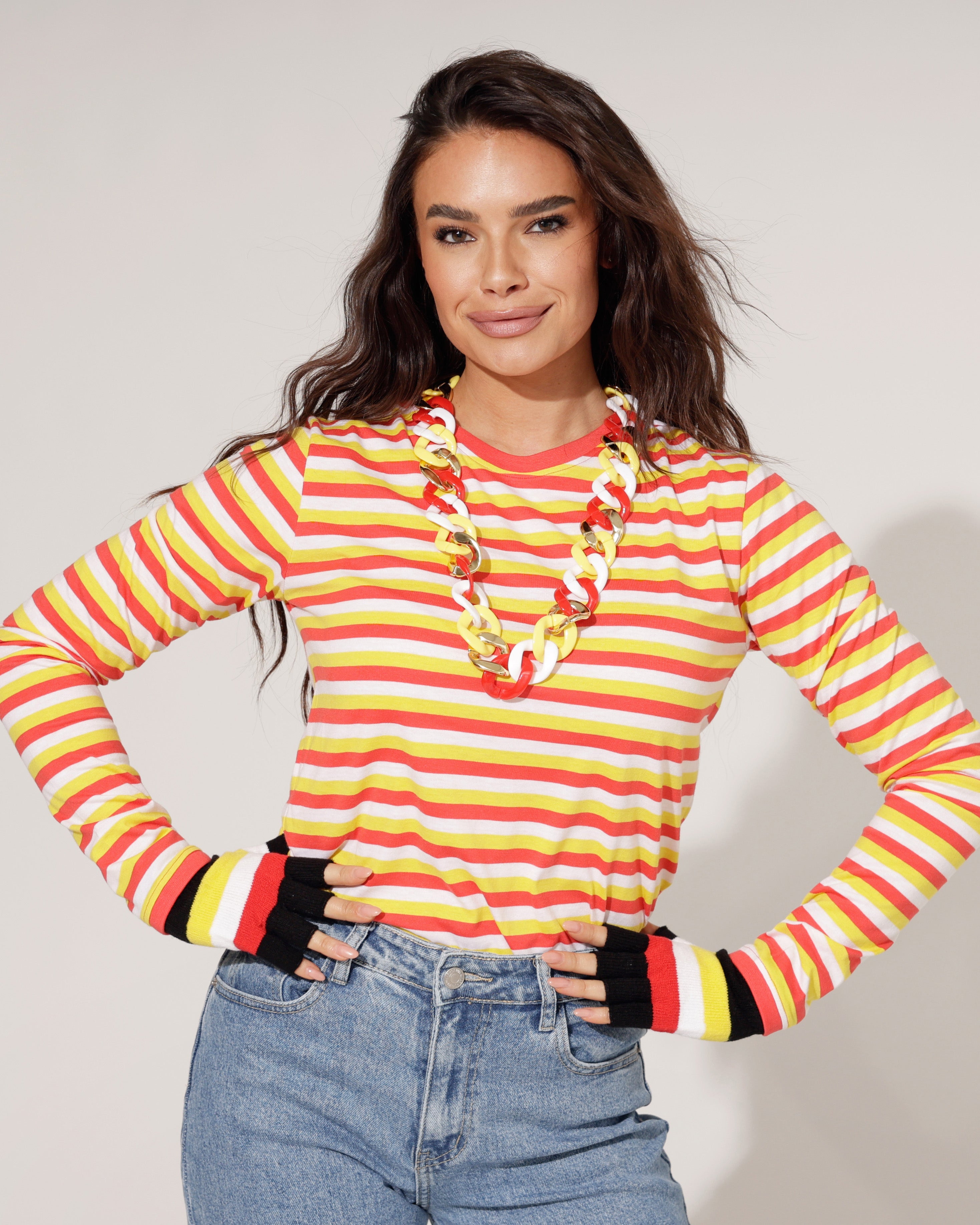 Oeteldonkse Schakelketting Rood Wit Geel met Gouden accenten