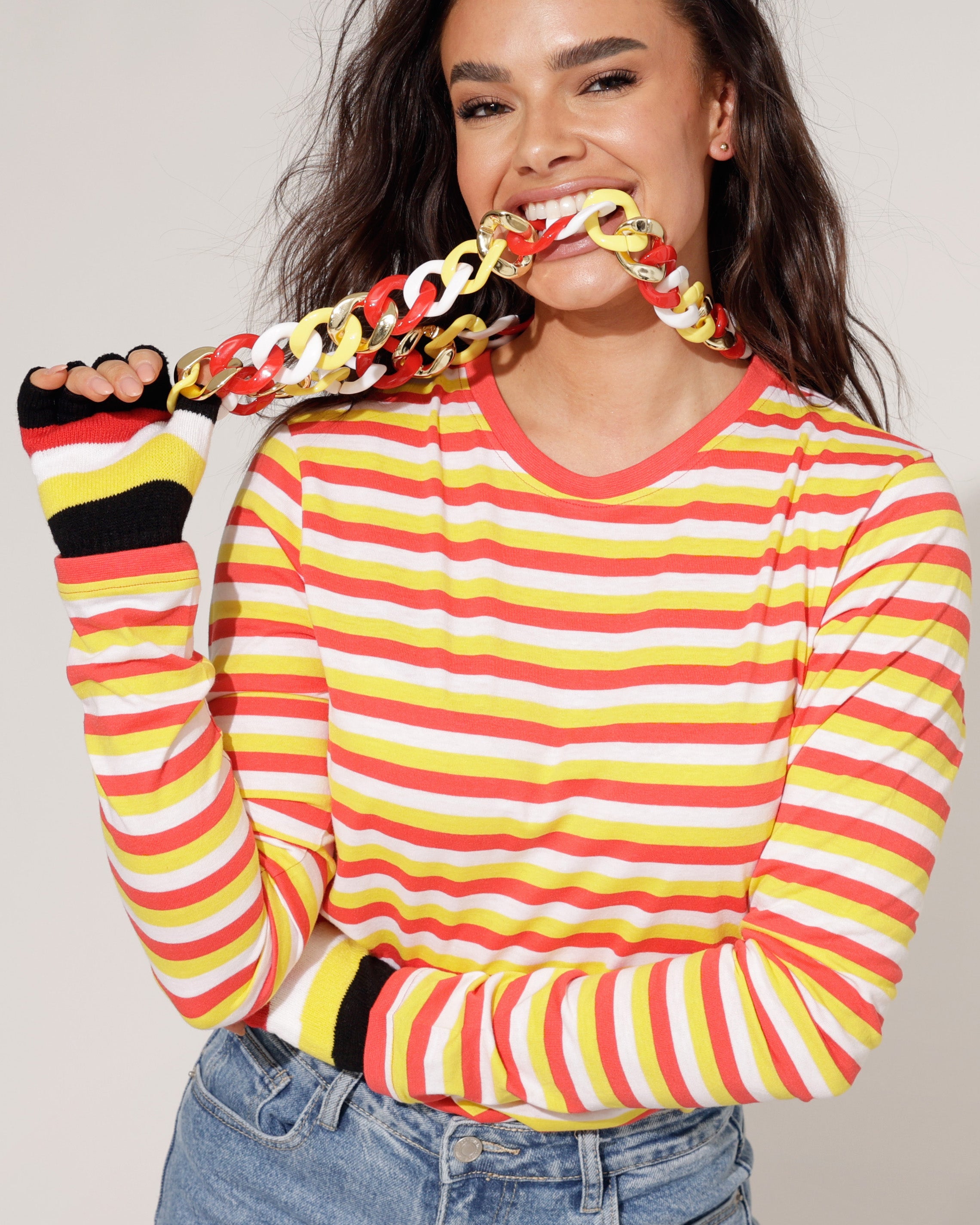 Oeteldonkse Schakelketting Rood Wit Geel met Gouden accenten