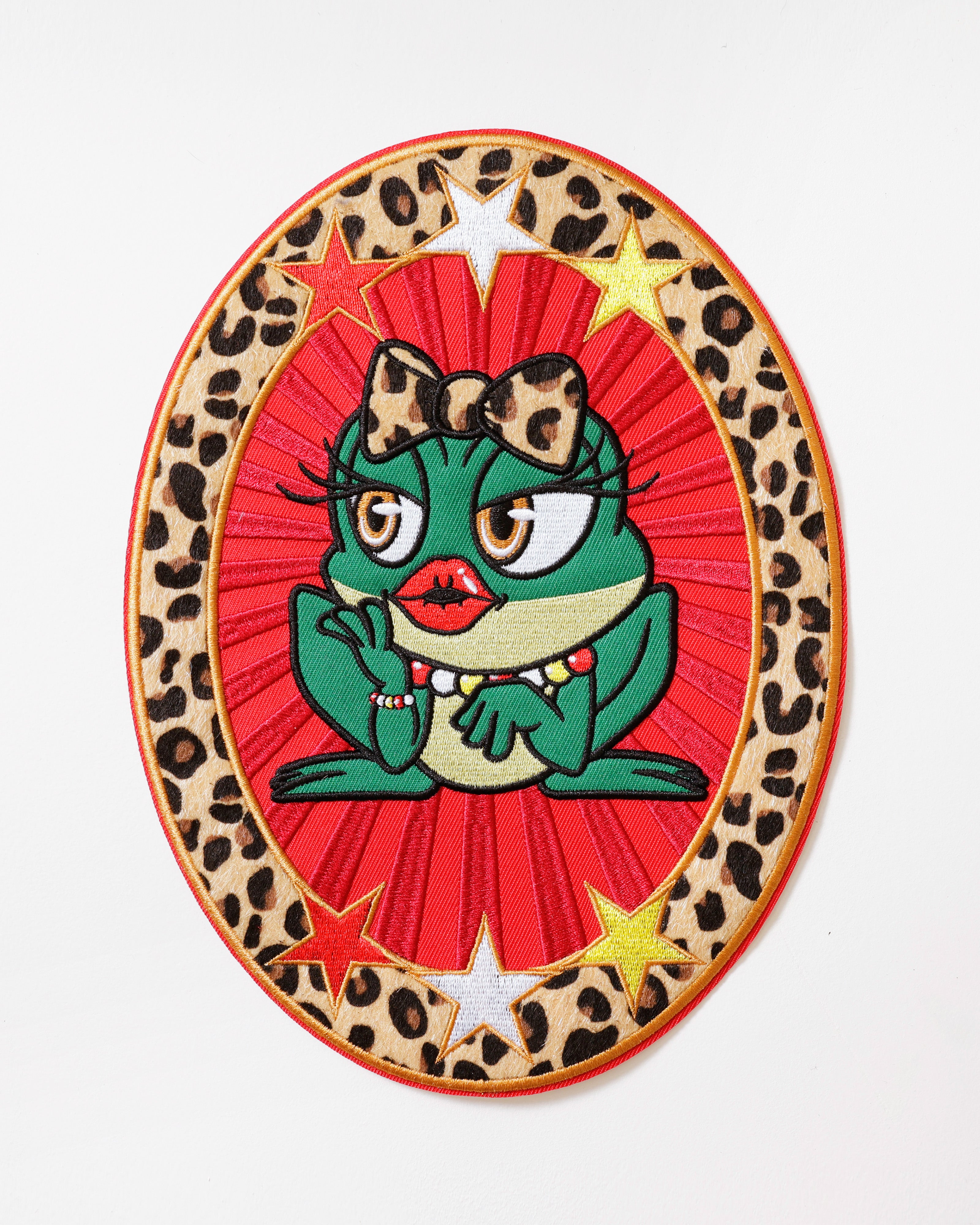 Rugembleem Oeteldonk In Rood – Kikker met panterstrik