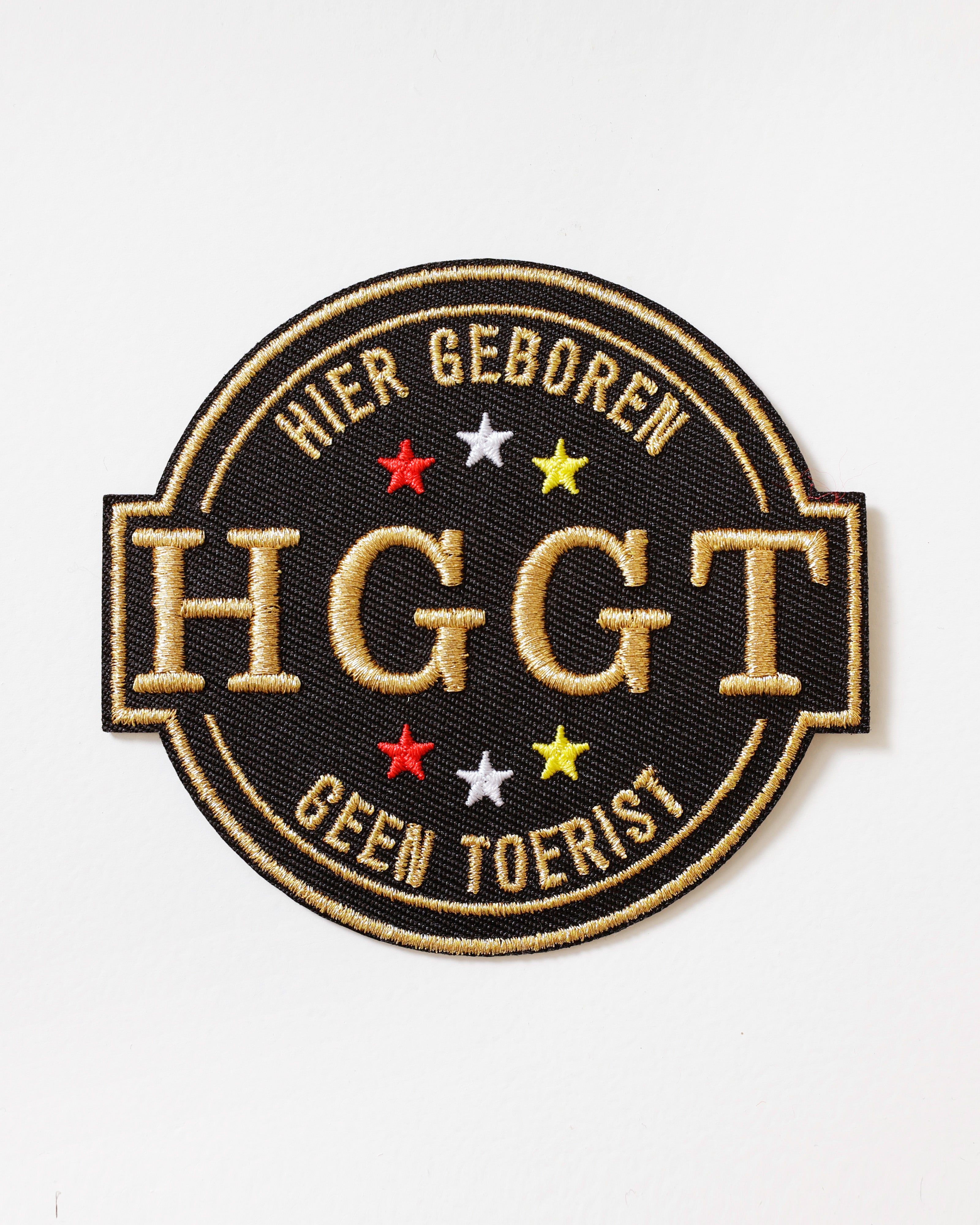 Embleem HGGT - Hier Geboren Geen Toerist