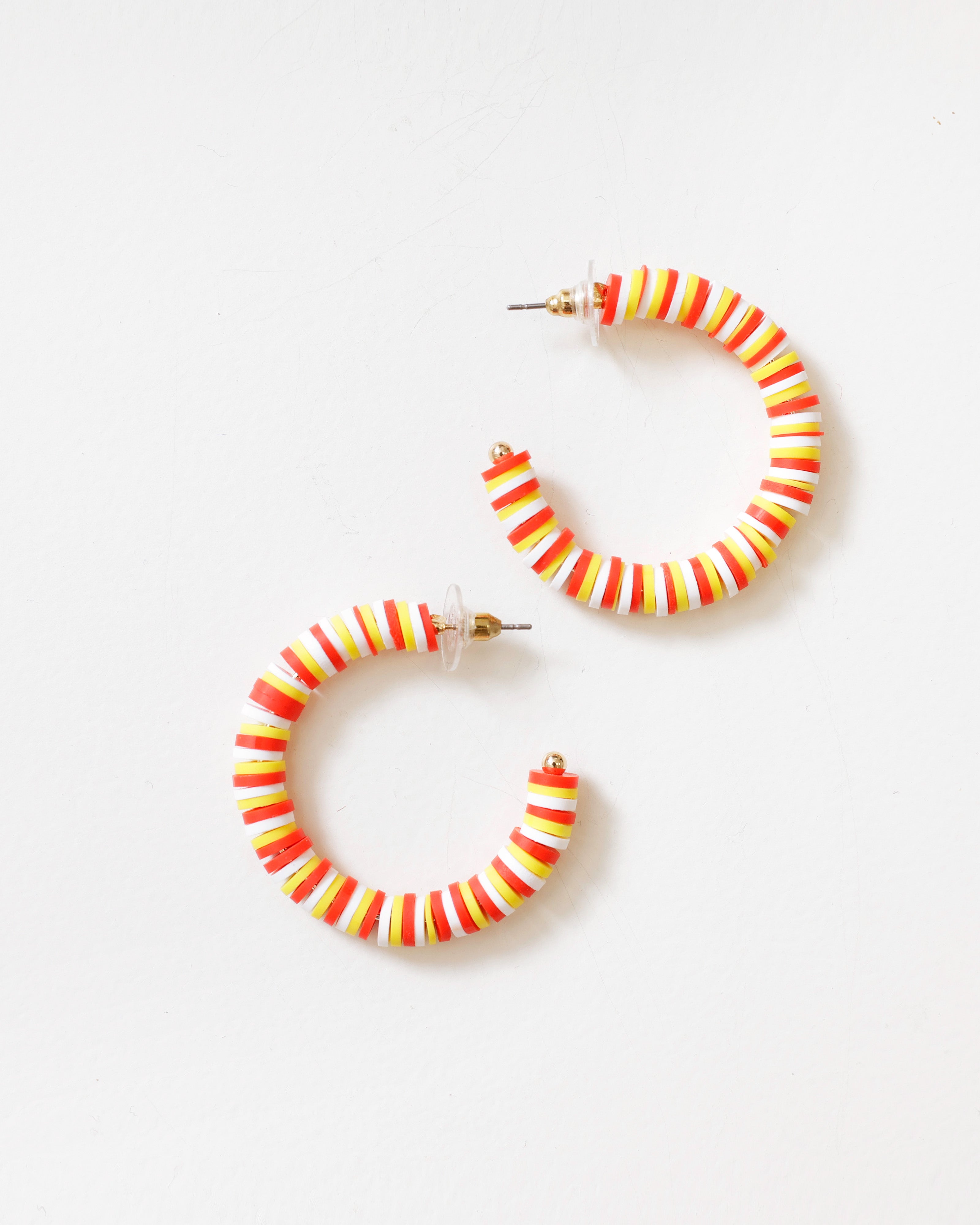 Oeteldonkse Oorbellen Open Ringen Rood Wit Geel