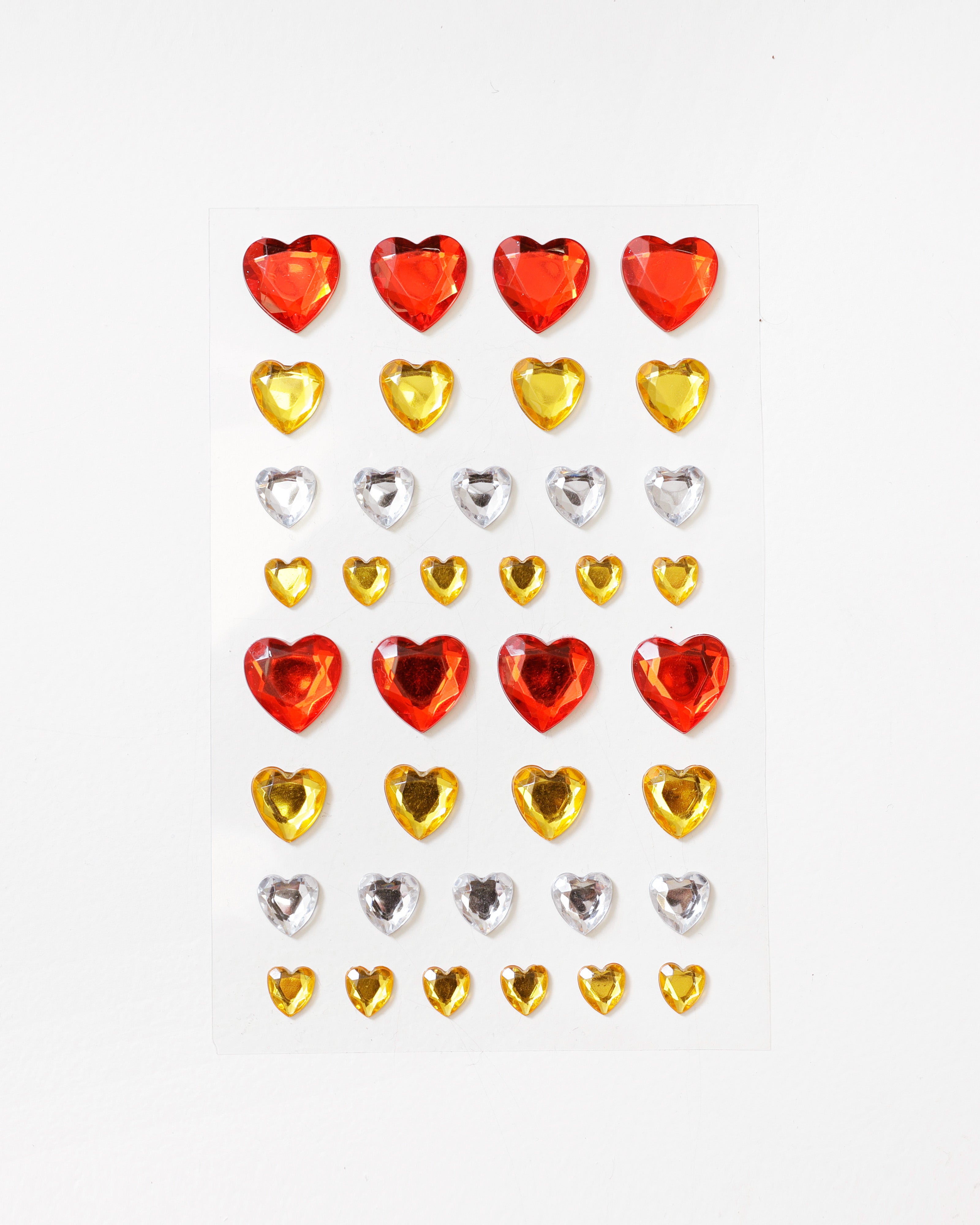 Oeteldonkse Gezichtsstickers Hartjes – Rood Wit Geel