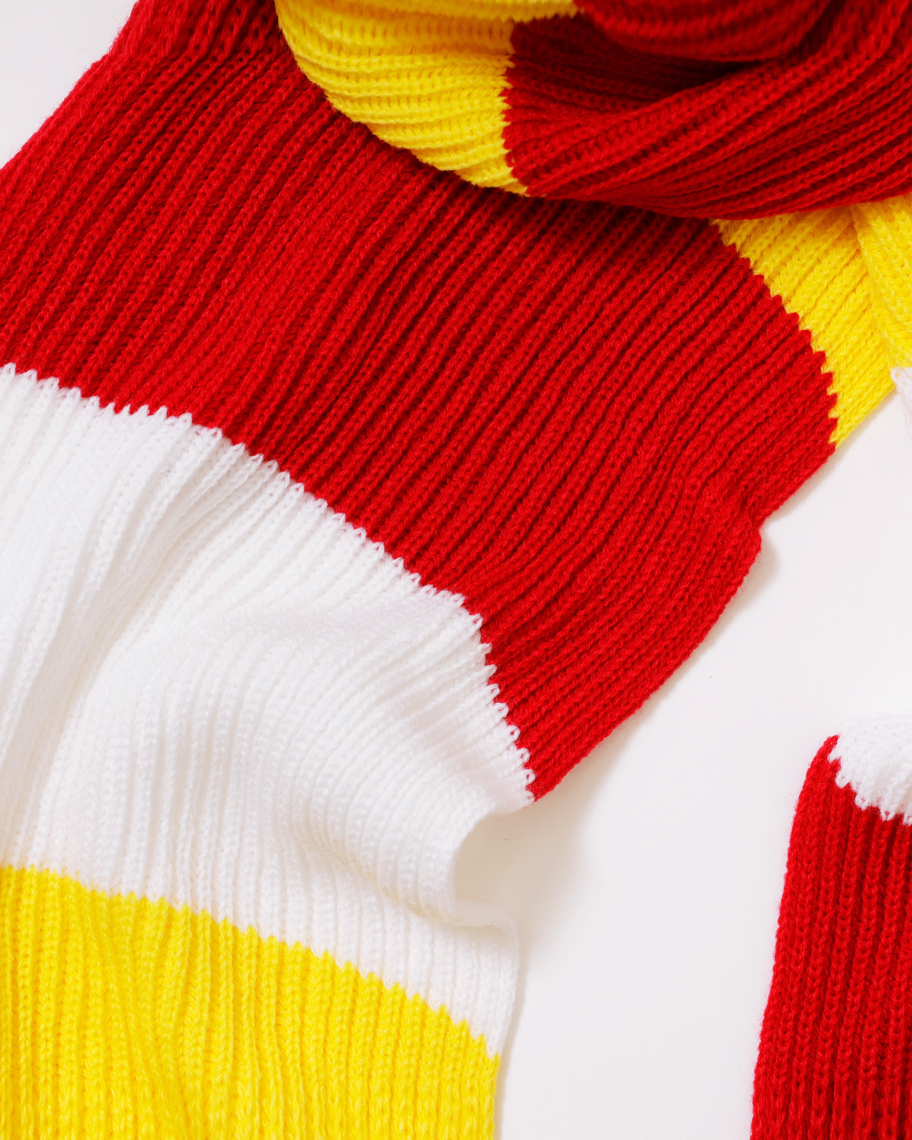 Oeteldonkse sjaal rood wit geel – brede streep – 150 cm