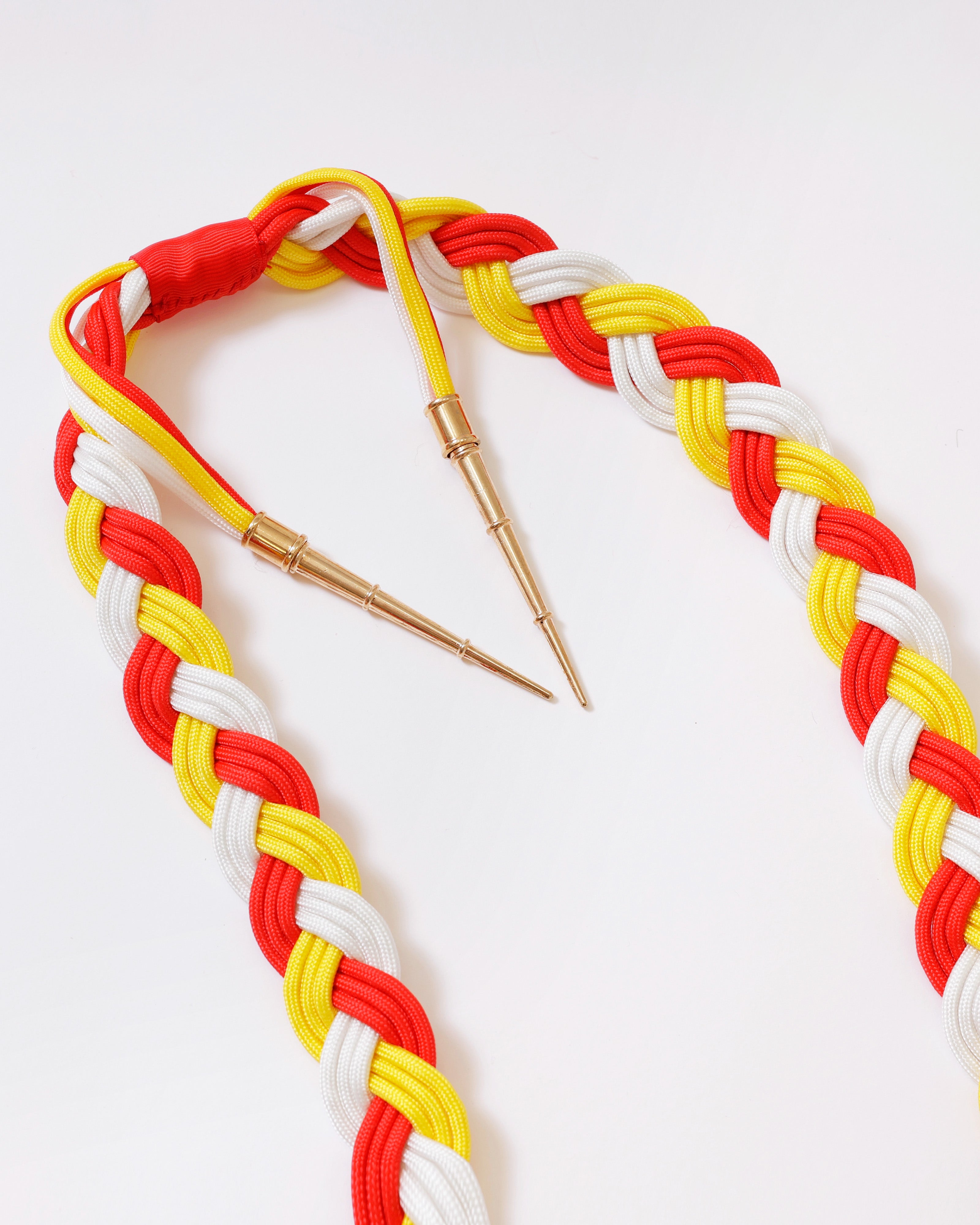 Gevlochten Erekoord in Rood Wit Geel