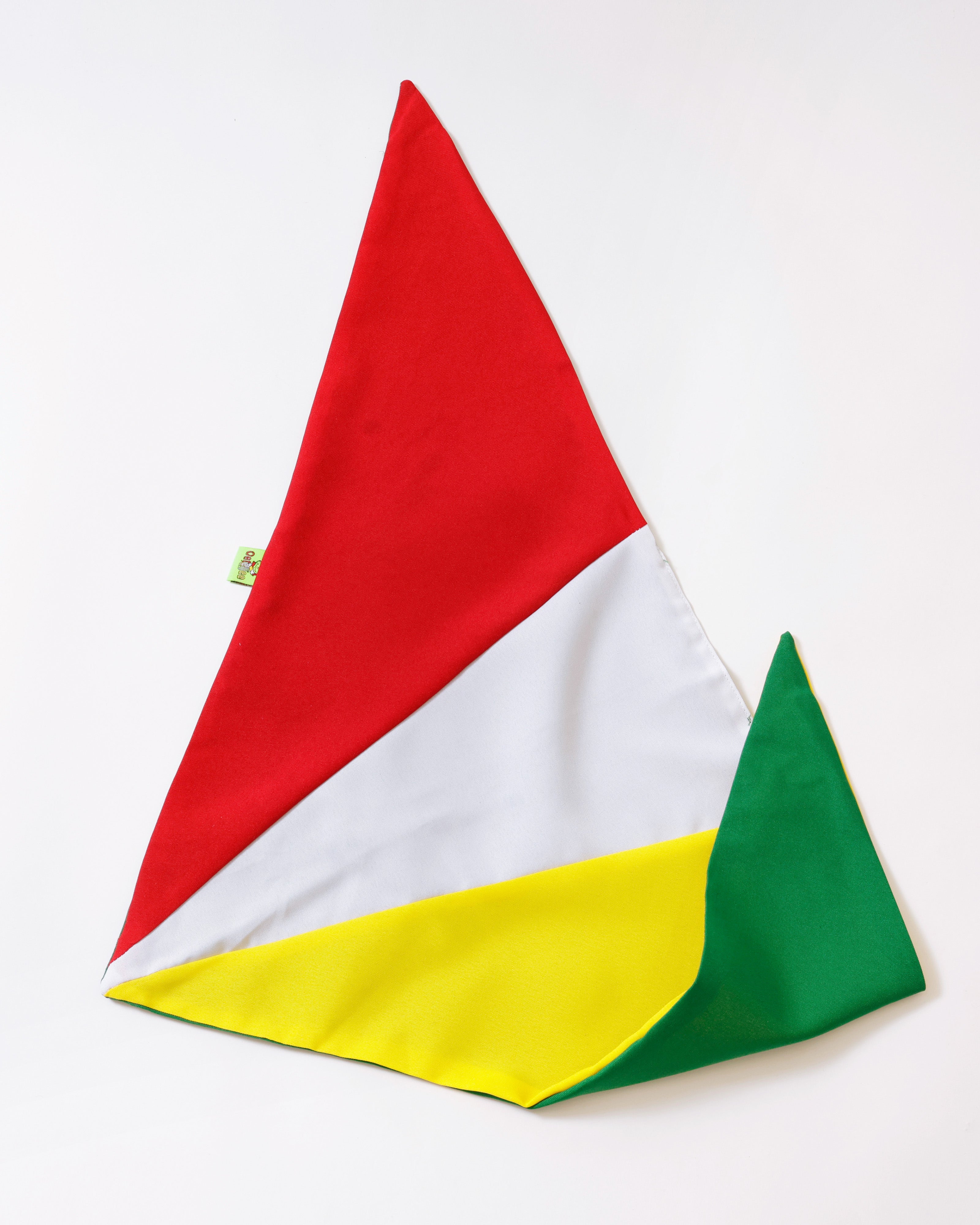 Oeteldonkse sjaal rood wit geel groen – carnaval driehoek sjaal